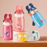 Cartoon Print Kids Sipper Water Bottle 400ml