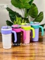 Stainless Steel Insulated Tumbler with Handle & Straw-900ml