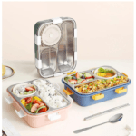 Kids Clue 3 Compartment Stainless Steel Lunch Box